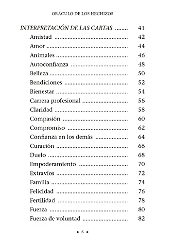 Guía de Oráculo de Hechizos y sus 48 Cartas