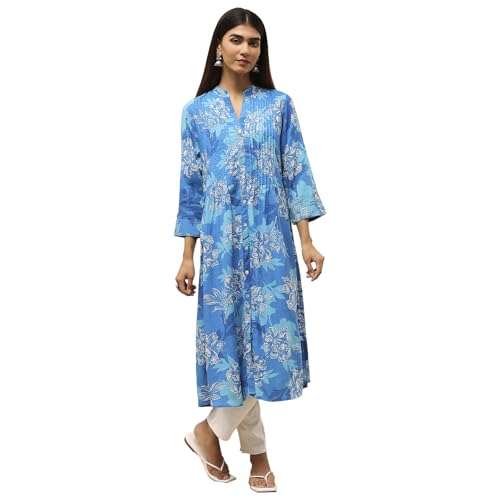 Image of BIBA Women Straight Fit Rayon Kurta