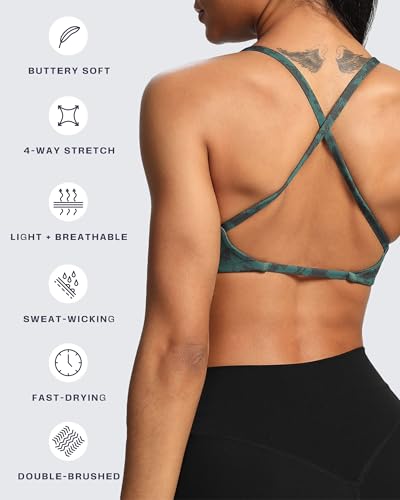 Image of Aoxjox Women's Workout Sports Bras Fitness Metamorph Sienna Twist Bra Yoga Crop Tank