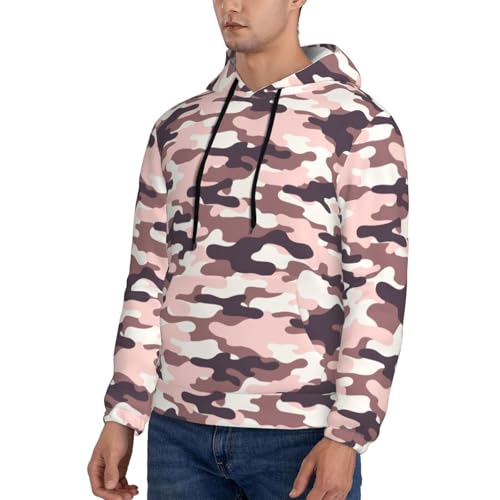 Hoodies For Men - Camouflage Pink Print Long Sleeve Casual Men'S Hoodies & Sweatshirts Pullover With Pocket3