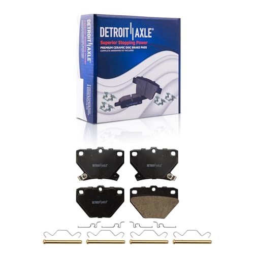 Image of Detroit Axle - REAR Ceramic Brake Pads Replacement for Pontiac Vibe | Toyota Celica Corolla Matrix - 2pc Set