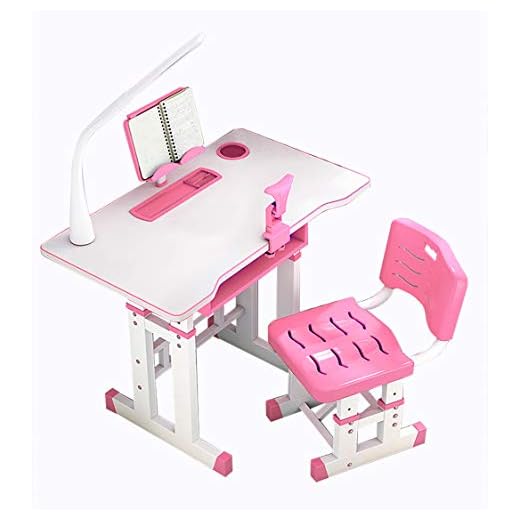 Children Desk and Chair Set - Height Adjustable Desk with Tilt Desktop for Painting - School and Home Kids Study Table