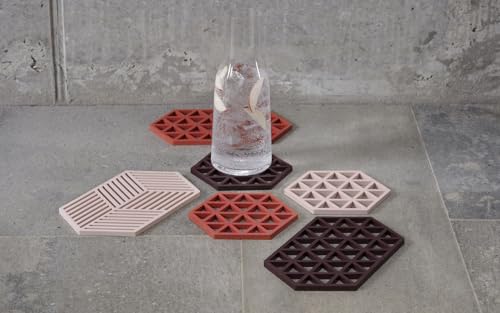 Zone Denmark Triangles Topfuntersetzer, Hitzebeständig bis 250 °C, Silikon Untersetzer, Dekorative Untersetzer für Töpfe und Pfannen… – Ansicht 2