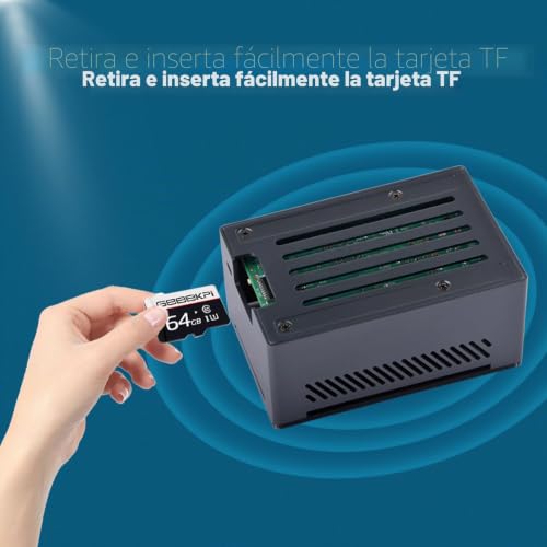 Carcasa de aluminio para Raspberry Pi 5 compatible con modelos de 4 GB y 8 GB GeeekPi 6