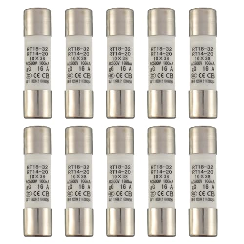 SIGANDG 10A DII E27 R021 Fusibles Céramiques Spiralés Gg 500VAC Liens de Fusible Diazed pour la Protection des Câbles et des Lignes (Paquet de 10 SIGANDG 10A DII E27 R021 Fusibles Céramiques Spiralés Gg 500VAC Liens de Fusible Diazed pour la Protection des Câbles et des Lignes (Paquet de 10