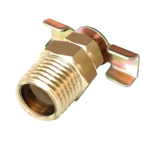 Image of 1 /2 inch NPT Brass RV Water Heater Replacement Drain Valve for RV Trailer Water Heater (Pack of 2)