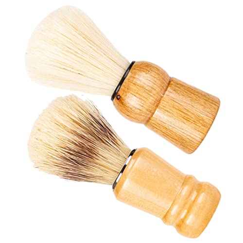 minkissy Beard Brush for Men Shaving Brush Set Wood Handle Mens Shaving Accessory