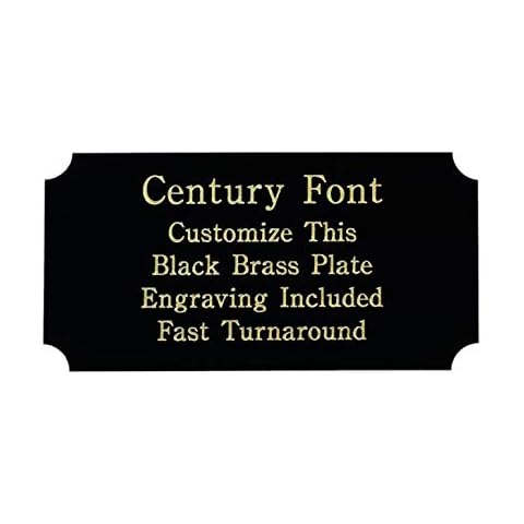 Eastwood Engravings 2"x4" Engraved Solid Black Brass Plate Gold Etched Letters Custom Personalized Plaque Adhesive Backing Gift Label Sign Trophy Taxidermy - Notched Cover