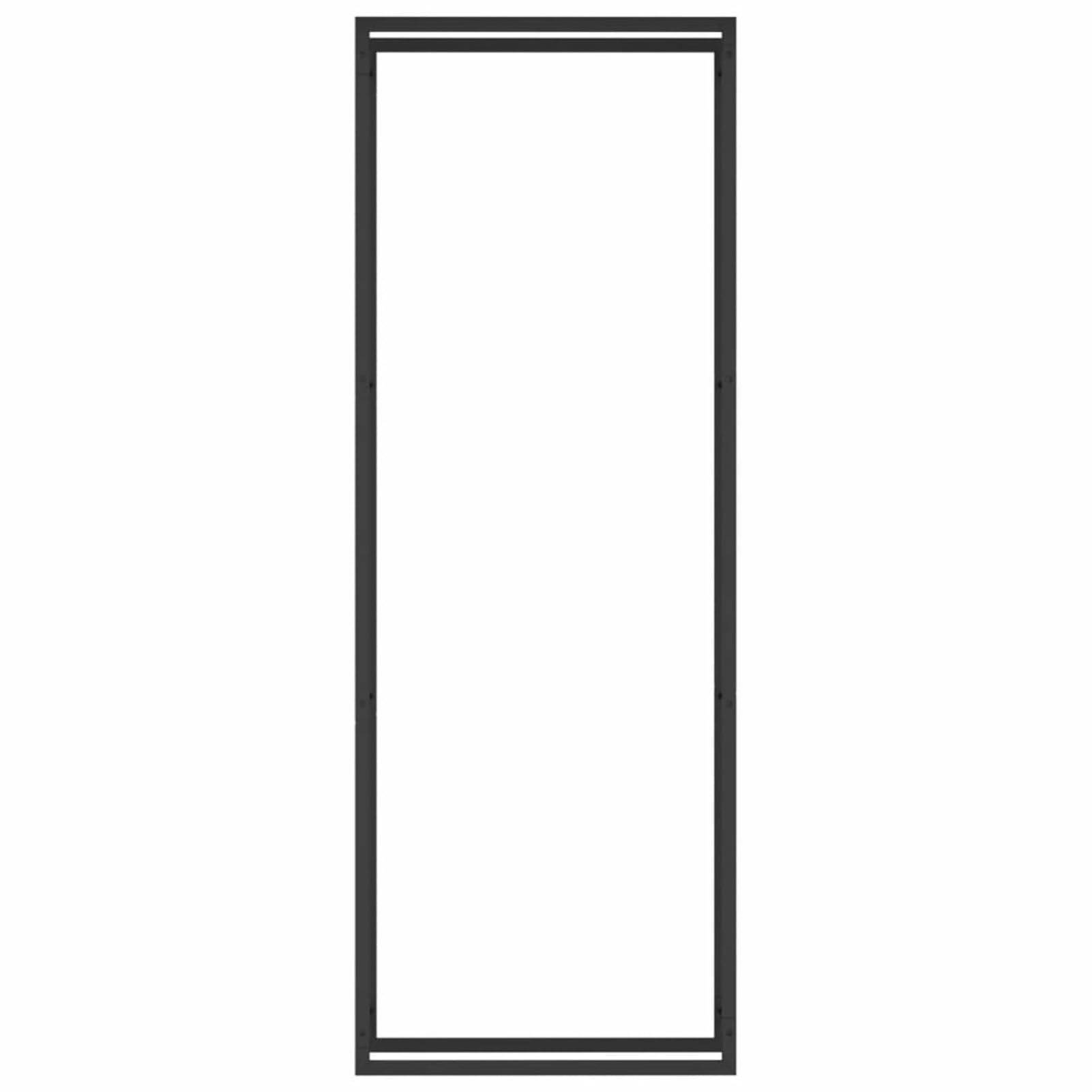 Rantry Holzregal schwarz matt 80 x 28 x 222 cm aus Stahl, Holzregal für den Innenbereich, Holzregal für Kamin, Holz für den Innenbereich, stapelbar, Holzregal aus Holz
