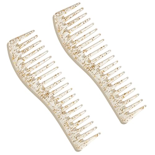 VICASKY 2 pettini antistatici per capelli ondulati, setole ricci, pettine largo, pettine a denti larghi, pettine a denti larghi, pettine per ricci
