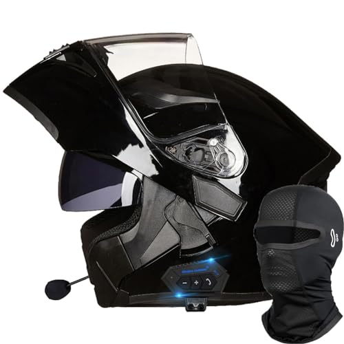 Casque de moto Bluetooth sans buée pour rouler sans bruit de vent