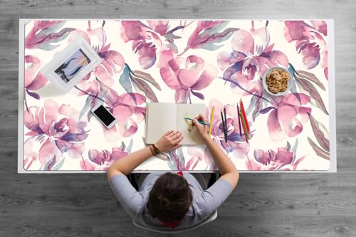 Tapis de souris 120x60 protection des surfaces lavable motif floral