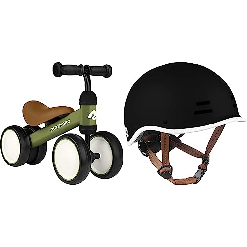 Image of Retrospec Cricket Baby Walker Balance Bike with 4 Wheels for Ages 12-24 Months - Toddler Bicycle Toy for 1 Year Old’s - Ride On Toys for Boys and Girls - One Size