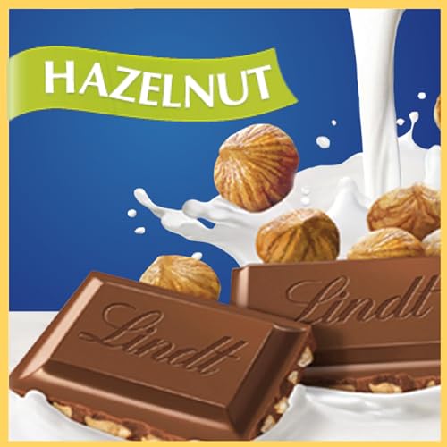 Lindt CLASSIC RECIPE Hazelnut Milk Chocolate Bar, Milk Chocolate Candy, 4.4 oz. (12 Pack)