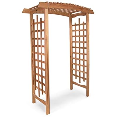All Things Cedar GA87 Garden Arbor | Handcrafted Wooden Trellis for Climbing Plants Outdoor | Cedar Wedding Arches for Ceremony | Easy Assembly, Weather Resistant 60x25x86