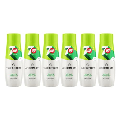 Machine à eau pétillante Sodastream lot de 6 sirops 7Up Zéro Sucres boisson originale 440ml