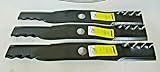 XHT 3 USA Predator Mulching Blades Compatible with KUBOTA K5647-34340 ZD326S ZD21F-60P 60" Cut 1-1/8