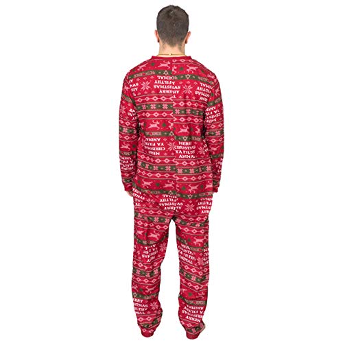 Briefly Stated Merry Christmas Adult Unisex Jumpsuit Zip Up Pajama Union Suit2