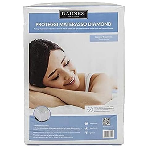 Daunex Mattress. Diamond Single Size Maxi 90 x 200 cm with Elastic, Band 30 cm, 100% Pure Cotton Cover