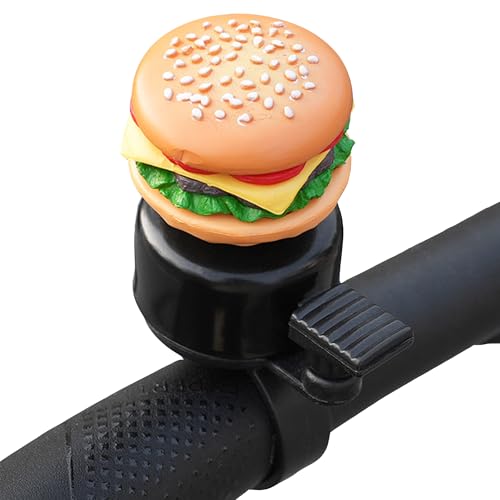 ACEDOAMARE 自転車 ベル 鮮明なクリアな音 かわいい 食べ物 自転車 クラクション スクーター 三輪車 自転車 ハンドルバー 山道/街乗り用 アクセサリー 装飾 大人用/子供用 (ハンバーガー)