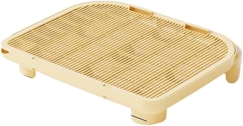 Riuuyyi 猫トイレステップ お掃除簡単ステップトレー ネコトイレ専用ステップ ステップパッド 短い足猫用便利グッズ 猫砂の飛散防止 ペット滑り止めマット (高さ9cm,イエロー)