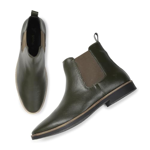 Image of YOHO Comfortable Boots For Men | Extra Cushioned Foot Bed And Skin Friendly Ankle Boot With Low Heels | PU Finish Material | Trendy, Stylish & Casual Boots | Winter, Snow & Holiday Outings