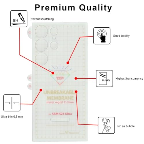 Image of TechTrendz Unbreakable Hydrogel Membrane TPU Clear Back Screen Protector Guard Compatible with Samsung Galaxy S24 Ultra 5G (It is not Tempered Glass)
