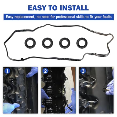 Image of VS50741R Engine Valve Cover Gasket Set for Honda Civic Honda HR-V 1.8L L4 2006 2007 2008 2009 2010 2011 2012 2013 2014 2015 2016 2017, for Acura ILX 2.0L 16V 2013-2015, Replace 12341RNAA01 VS50741R