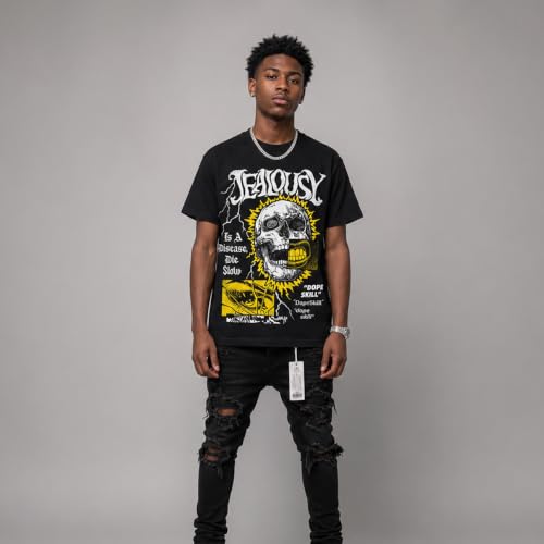 Image of DopeSkill Halloween Graphic Tee Streetwear Hip Hop Hypebeast Unisex T-Shirt Sneaker Colour Matching Shirts Spooky Graphic