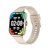 Smart Watch for Women Men, 2.01" Smartwatch with Heart Rate Monitor Blood Oxygen and Sleep Monitor Fitness Tracker Watch (Make/Answer Call), IP67 Waterproof Smart Watch for Android iOS Phones (Gold) -  XGVIEGZ