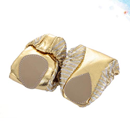 HEALLILY 1 par de sapatilhas de balé com lantejoulas douradas sapatilhas de balé sapatilhas de dança