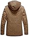 WenVen Men's Winter Fashion Thick Jacket Cotton Travel Clothes Khaki XL