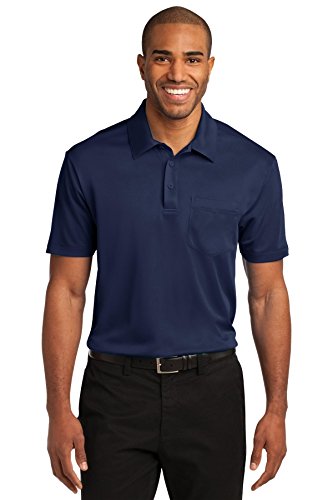 Camiseta polo Port Authority Silk Touch Performance con bolsillo para hombre