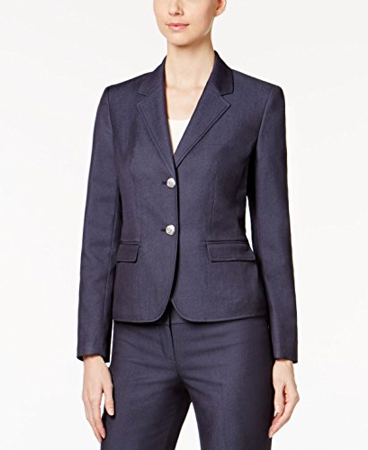 Veste en denim Nine West en tissu poli haut de gamme avec boutons stylisés