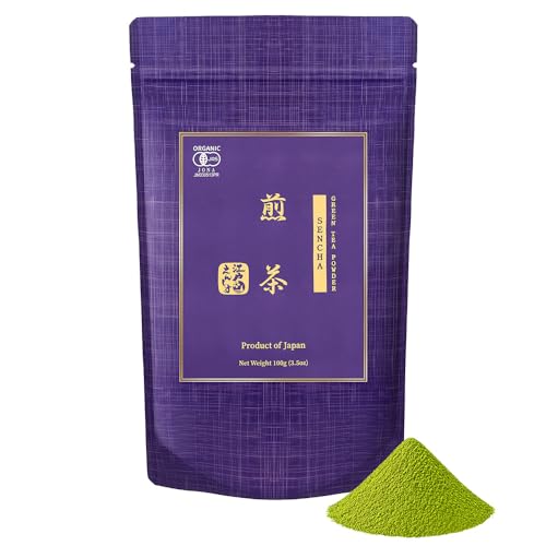 Image of YEDOENSIS Sencha Powder - Organic Japanese Green Tea Powder, Vegan, Gluten-Free (100g)