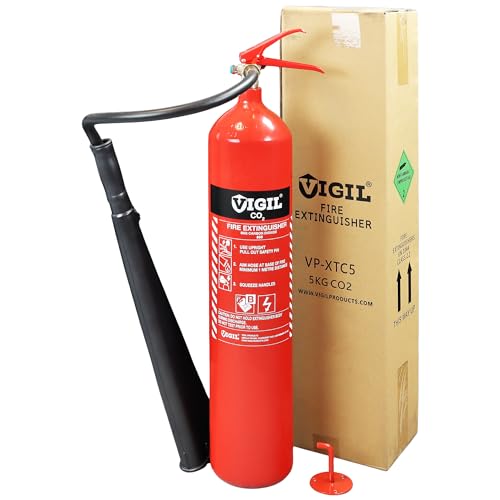 CO2 Fire Extinguisher 5kg – Fire Extinguisher for Class B Fires - 89B Rating – Extinguisher for Electrical & Flammable Liquid Fires - Comes with 5-Year Warranty