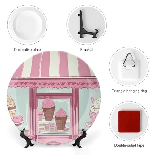 Plato Decorativo de Porcelana Ice Cream Store 6 pulgadas miniatura 3