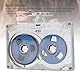55-minütiges Leeres Kassettenband, Leere Tonkassette Zum Selbermachen, Leere Kassette für Musikaufnahmen, Gehäuse aus Aluminiumlegierung (Silberner Rahmen, Blaue Platte)