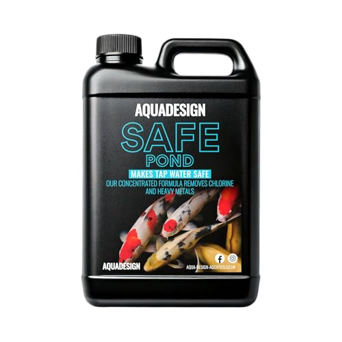 AquaDesign POND SAFE 2500ML Pond Tap Water Conditioner Dechlorinator Chlorine Remover TREATS 62 500 Litres