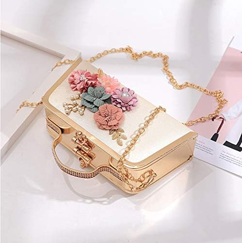 Miniatura 8 de Bolso retro para mujer, bolso de mano con flores, vintage, bolso de hombro para boda, bolso de noche