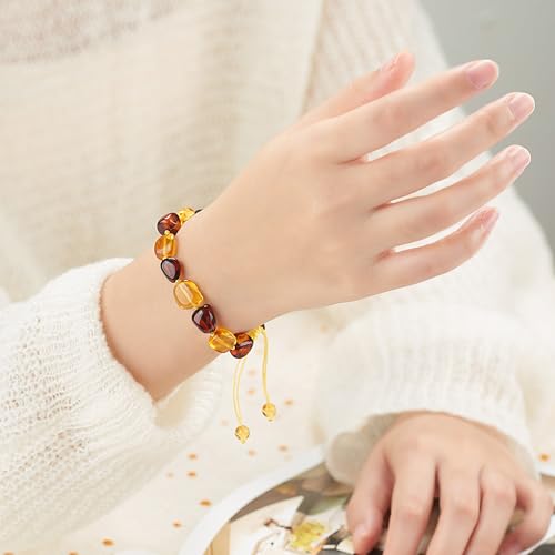 Baltic Amber raw Bracelet Gift Set -100% Certified and Authentic Premium Quality Raw Baltic Amber-True amber stone beads3