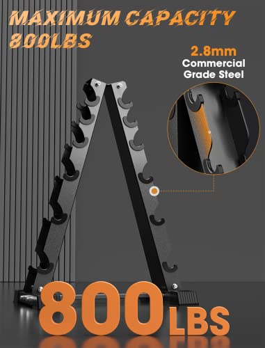 AKYEN Dumbbell Rack Stand Only, Weight Rack for Dumbbells Compact A-Frame Home Gym Space Saver (570/800 LBS Weight Capacity) for Men & Women - Image 3