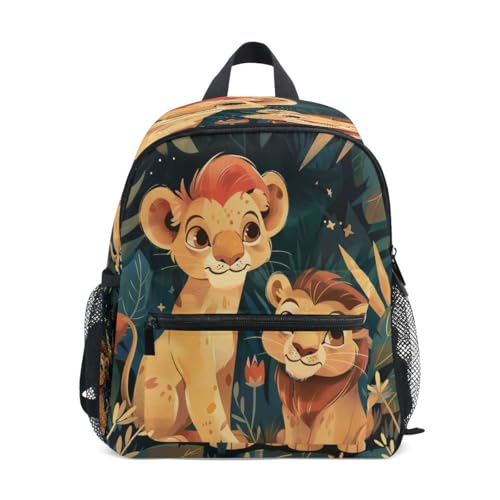 Cute Lions Toddler Backpack for School Girls Boys Kids Backpack Preschool Kindergarten Child Bookbag