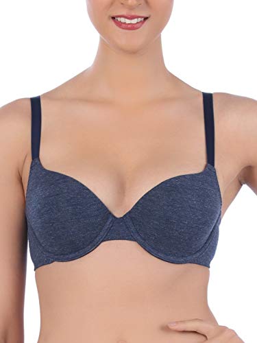 Image of Triumph Beauty-Full Idol Bra for Women Wired Padded Full Cup Bra Big Cup Lingerie for Fuller Busts Delicate Tulle Lace Striped Pattern Soft Padded Shaper Wire Support Pack of 1
