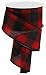 2.5" Red and Black Fuzzy Large Check Ribbon (10 Yards) Buffalo Plaid Red and Black Checked Wired Edge Ribbon RG01756MA