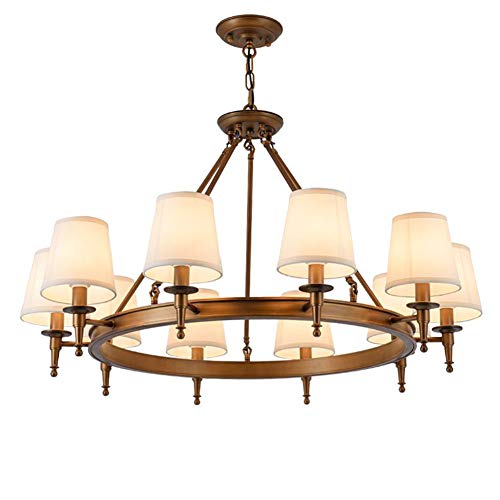 Lustre vintage 8 lumières ajustable LiChA plafonnier bronze à bras géométriques