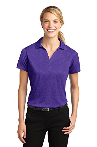 SPORT-TEK Women's Heather Contender Polo L Varsity Purple Heather