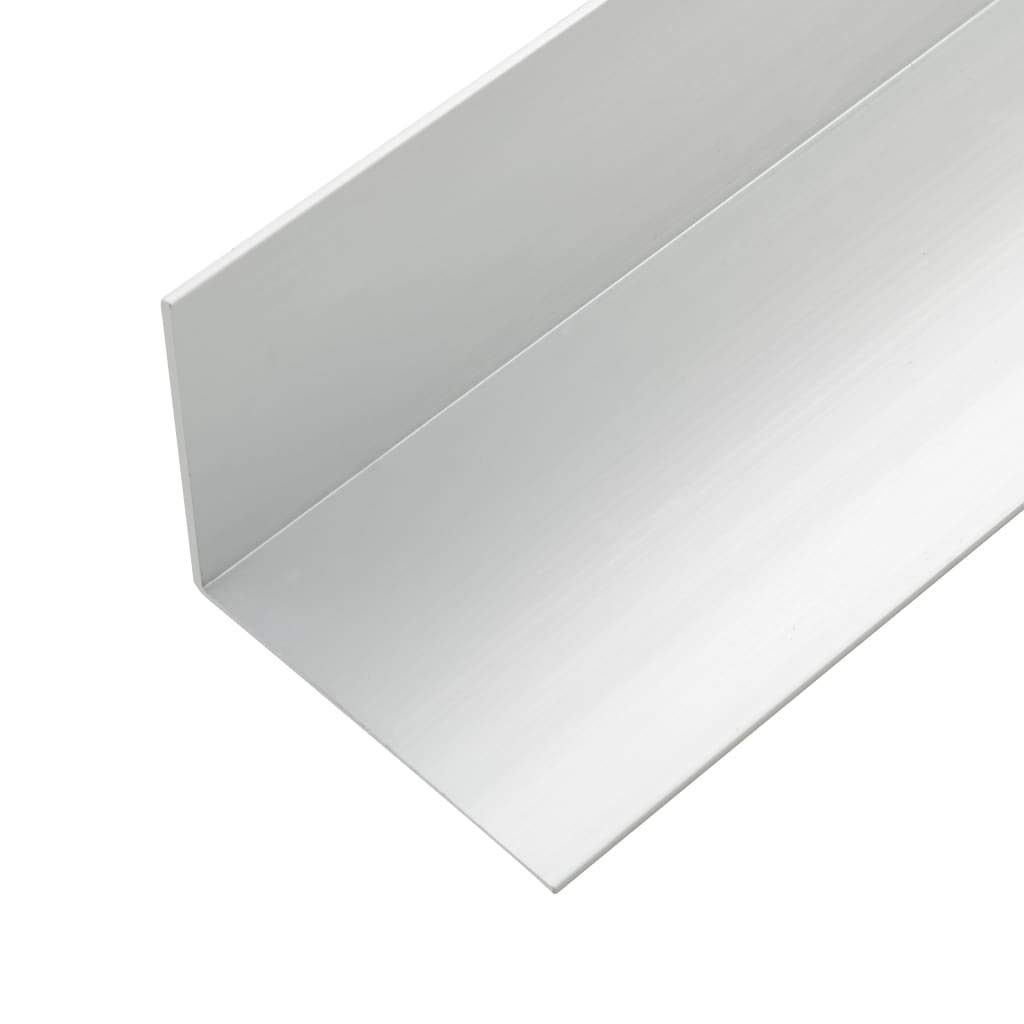 Festnight Lot de 5 Cornière de Terrasse en Aluminium 170 cm Argenté