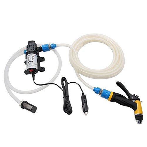 Labellevie Set Lavado Portátil Coche 12V 80W Poderosa Bomba Agua Alta Presión Pistola de Lavado con Cargador de Coche