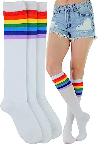 Image of ToBeInStyle Women's Colorful Patterned Design Knee High Socks